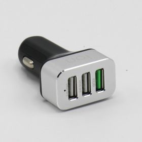 ION CQ7BS Car Charger (2x USB, 1x USB QC 3.0, Black Silver)