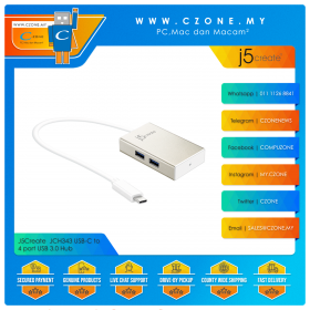 J5Create USB-C to 4 port USB 3.0 Hub JCH343-1O