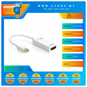 J5Create JDA159 Mini DisplayPort to 4K HDMI Adapter