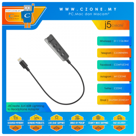 J5Create JLA160B Lightning to Headphone Adapter With High Quality Aplifier