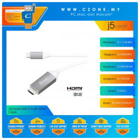 J5Create USB-C to 4K HDMI Cable (Grey)