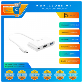 J5Create USB-C to HDMI Adapter + USB3.0 with PD DNR