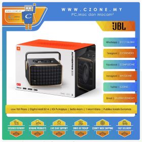 JBL - Authentics 300 - Portable Bluetooth Speaker - Black - DNR