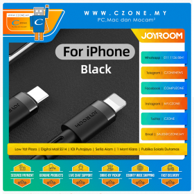 Joyroom N9 Lightning to USB-C PD Liquid Silicone Data Cable (3A, 1.8M, Black)
