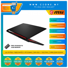 MSI Katana GF66 11UE-854MY Gaming Laptop - 15.6", i5-11400H, 8GB, 512GB SSD, RTX3060, Win 11 (Black)