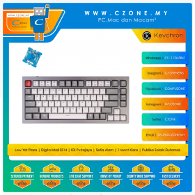 Keychron Q1D2 Hot-Swap RGB Fully Assembled Grey Frame - Gateron Phantom Blue