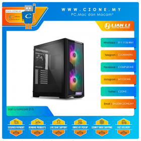 Lian Li Lancool 215 Computer Case (EATX, TG, Black)