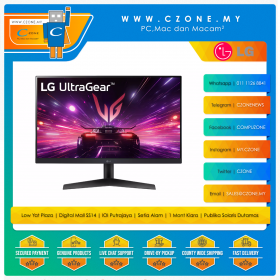 LG 24GS60F-B Gaming Monitor (23.8", 1920x1080, IPS, 180Hz, 1ms, HDMI, DP, VESA)