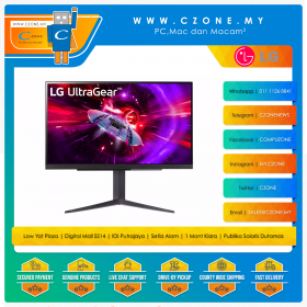 LG 27GR83Q-B Gaming Monitor (27", 2560x1440, IPS, 240Hz, 1ms, HDMI, DP, VESA)