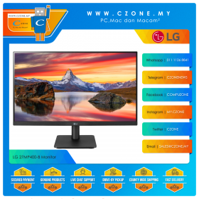 LG 27MP400-B Monitor (27", 1920x1080, IPS, 75Hz, 5ms, D-Sub, HDMI, VESA)