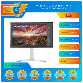 LG 27UP850-W Monitor (27", 3840x2160, IPS, 60Hz, 5ms, DP, HDMIx2, USB-C, SPK, VESA)