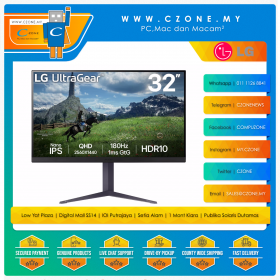 LG 32GS85Q-B Gaming Monitor (31.5", 2560x1440, Nano IPS, 180Hz, 1ms)