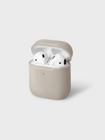 Uniq Lino Hybrid Liquid Silicon Case (AirPods, Beige Ivory)
