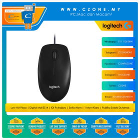 Logitech M100R Full-Size Corded USB Mouse