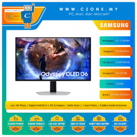 Samsung 27" Odyssey G6 G602SE QHD OLED Gaming Monitor (27", 2560x1440, OLED, 360Hz, 0.03ms, HDMIx2, DPx1, VESA)