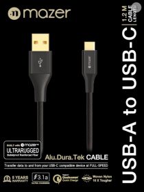 Mazer Alu.Dura.Tek USB-A to USB-C Cable