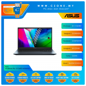 Asus VivoBook Pro 15 OLED M3500QC L1185TS Laptop - 15.6", R5-5600H, 8GB, 512GB SSD, RTX3050, Win 10, Office H&S (Quiet Blue)