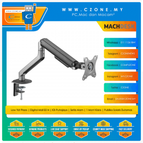 MachDesk MD39 Single Spring-Assisted Monitor Arm (Grey)