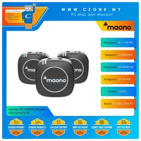 Maono AU-WM820 Wireless Microphone Kit (2 Transmitter + 1 Receiver)