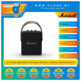 Marshall Stockwell II Portable Bluetooth Speaker (Black and Brass)