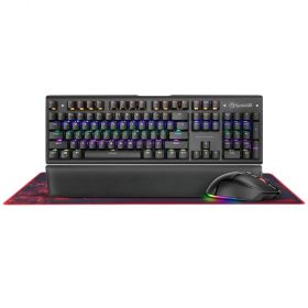 Marvo CM420 Gaming Starter Kit ( Mechanical Keyboard Red Switch, Wrist Pad , Mouse, Mouse Pad )