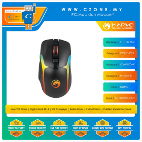 Marvo M729W Wireless Gaming Mouse (6 Colors Backlight, Black)