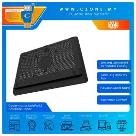 Cooler Master NotePal L2 Notebook Cooler (Up to 17", Black)