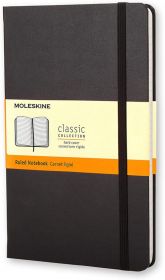 Moleskine Large Ruled Hard Cover Notebook (Black)