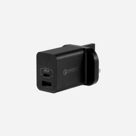 Momax OnePlug 2 Port USB Fast Charger (Black)