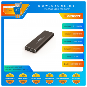 Fideco MR162BK M.2 Sata SSD Aluminium USB 3.0 Enclosure (Black)