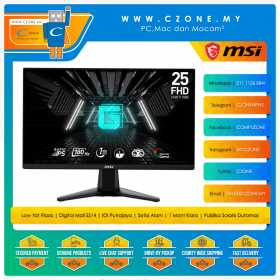 MSI G255F Esports Gaming Monitor  (24.5", 1920x1080, IPS, 180Hz, 1ms, HDMI x2, DP x1, VESA)