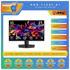 MSI MAG 273QP OLED X24 Gaming Monitor (26.5", 2560x1440, QD-OLED, 240Hz, 0.03ms)