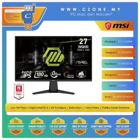 MSI MAG 275QF Gaming Monitor (27", 2560x1440, IPS, 180Hz, 0.5ms)