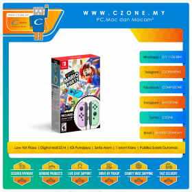 Super Mario Party + Joy-Con (L: Pastel Purple + R: Pastel Green) Bundle Set - Nintendo Switch Games