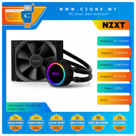 NZXT Kraken 120 AIO CPU Liquid Cooler (AMD, Intel, 1x 120mm Fan)