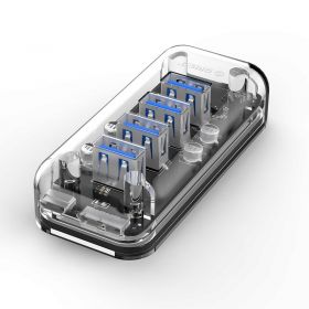 Orico F4U-U3 4 Port USB 3.0 Hub With Micro USB Power Input (0.3M, Clear)