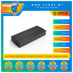 Orico H7928 7 Port USB 3.0 Hub With Premium Power Adaptor (Black)