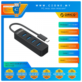 Orico TWC3-4A-BK-EP 4 Port USB 3.0 Hub (Black)