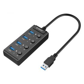 Orico W9PH4-U3 4 Port USB3.0 Hub (1M, Black)