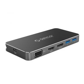 Orico - XC-306 USB-C Docking Station - USB-C x1, USB 3.0 x2, HDMI, VGA, DP