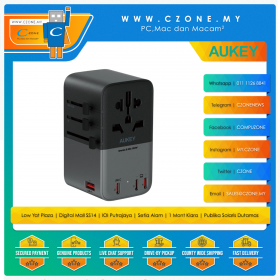 Aukey - Travel Mate 100W - 5-Port Universal Adapter - 4 USB-C, 1 USB-A