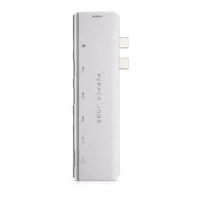 Pepper Jobs Dual USB-C Hub with PD for MacBook Pro