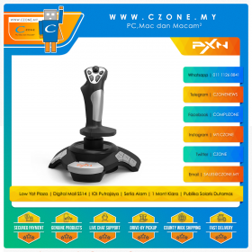 PXN F16 Flight Stick Joystick Simulator 4 Axis Controller (Wired, Black)
