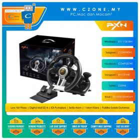 PXN V3 Pro Racing Game Steering Wheel with Brake Pedal (Black)