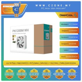 Deepcool PN1200M Power Supply (1200 Watts, 80plus Gold, Fully Modular, ATX 3.1, PCIe 5.1, White)