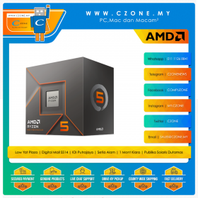 AMD Ryzen 5 8600G AM5 Processor (4.3GHz, 5.0GHz Boost, 6Cores, 12Threads, 16MB Cache, Radeon Graphics)