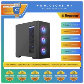 Segotep Aeris CS1 Computer Case (ATX, Black)
