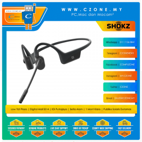 Shokz OpenComm Wireless Bone Conduction Headphones (Black)