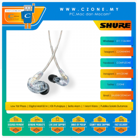 Shure SE215 In-Ear Wired Headphones (Clear)