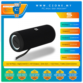 Soul S-Storm Max Portable Waterproof Bluetooth Speaker (Black)